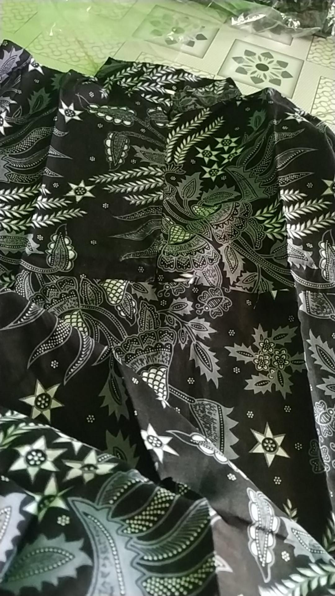 [terbaru]  Batik Couple Keluarga,  Sania Ruffle Ori Ndoro Jowi Dnt Motif Manggar Abu Termurah