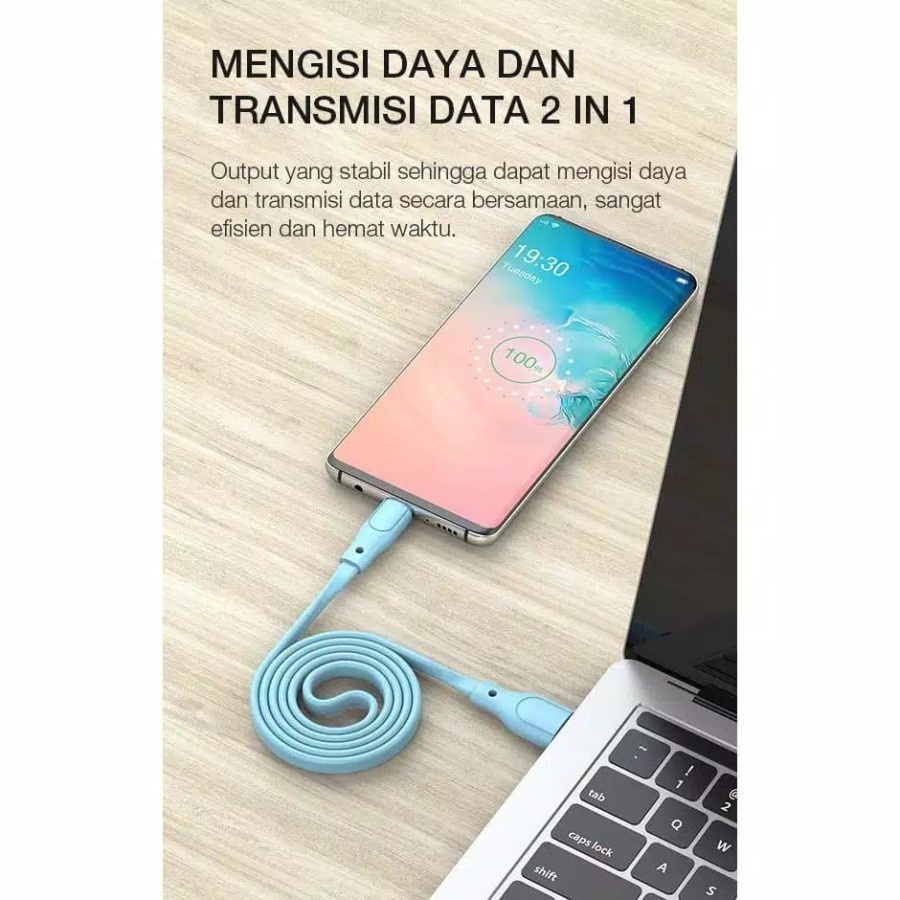 ROBOT Kabel Data USB Type C Android Charging Cable Data untuk TWS