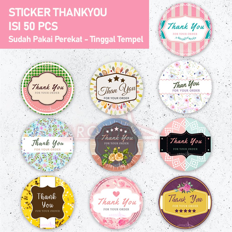

[isi 50 pcs] Sticker Label Bisa Custom - Sticker Online Shop - Stiker Kemasan - sticker olshop murah