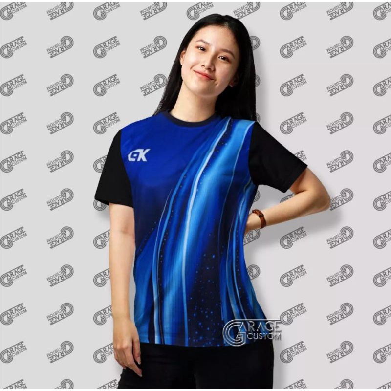 KAOS OLAHRAGA WANITA KAOS VOLLY WANITA BAJU VOLLY BAJU BADMINTON BAJU TRAINING PRINTING SIZELXL