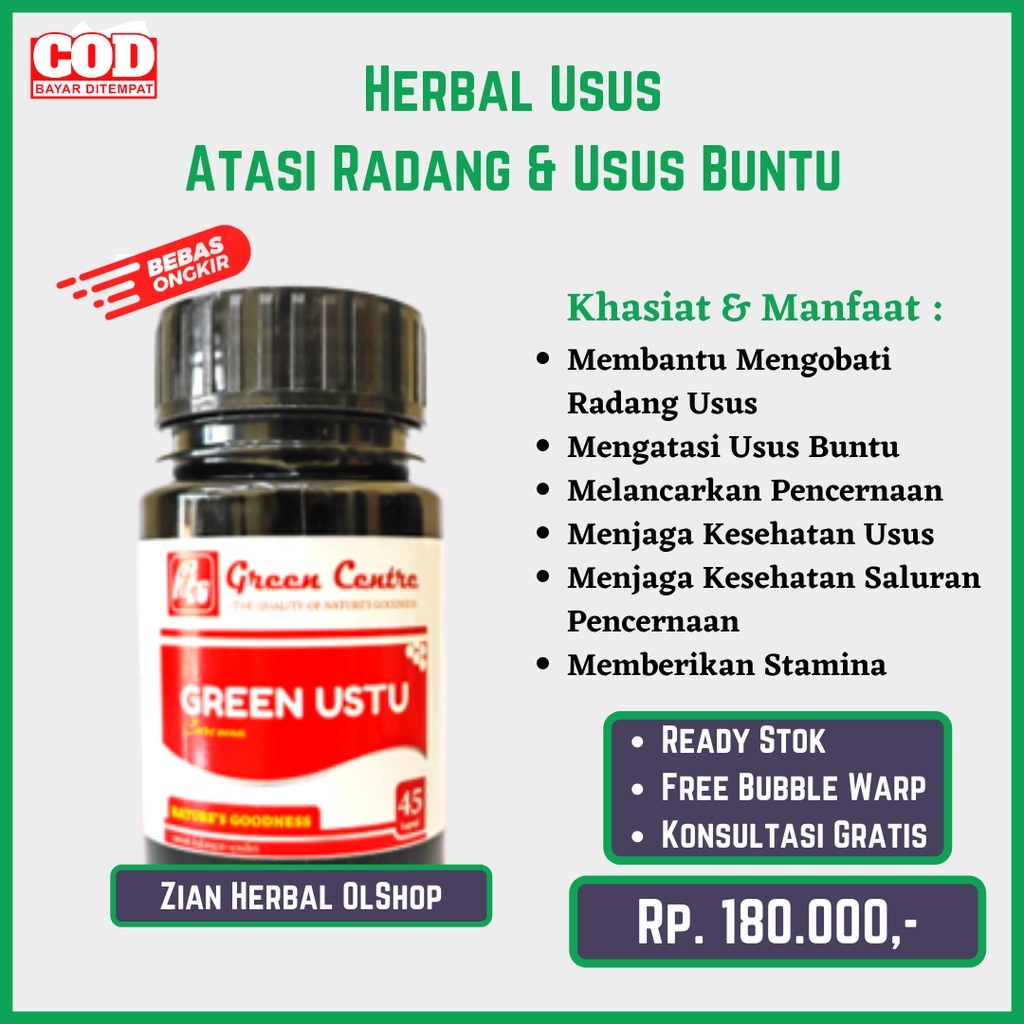 Jual Green Ustu Herbal Usus Buntu Radang Usus Buntu Serta Mengobati Dan Menjaga Kesehatan Usus Indonesia Shopee Indonesia