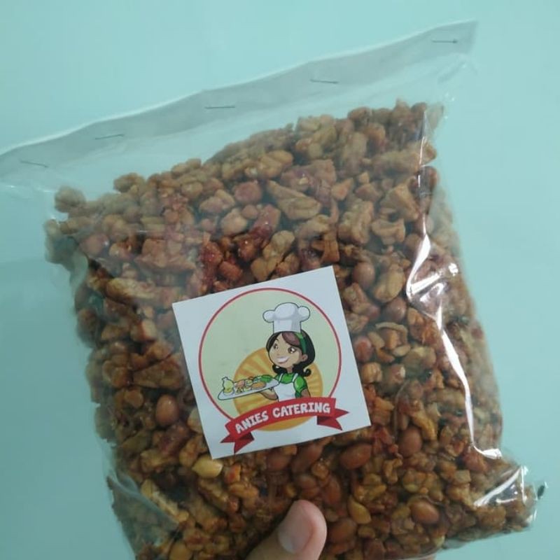 

Kering Tempe Teri Kacang Renyah Pedas Manis 500gr