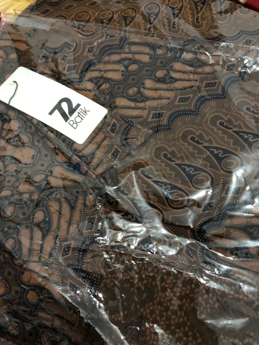 Kemeja Batik Pria Lengan Panjang Premium Parang Seling Kusumo Coklat 726195 Cap 72