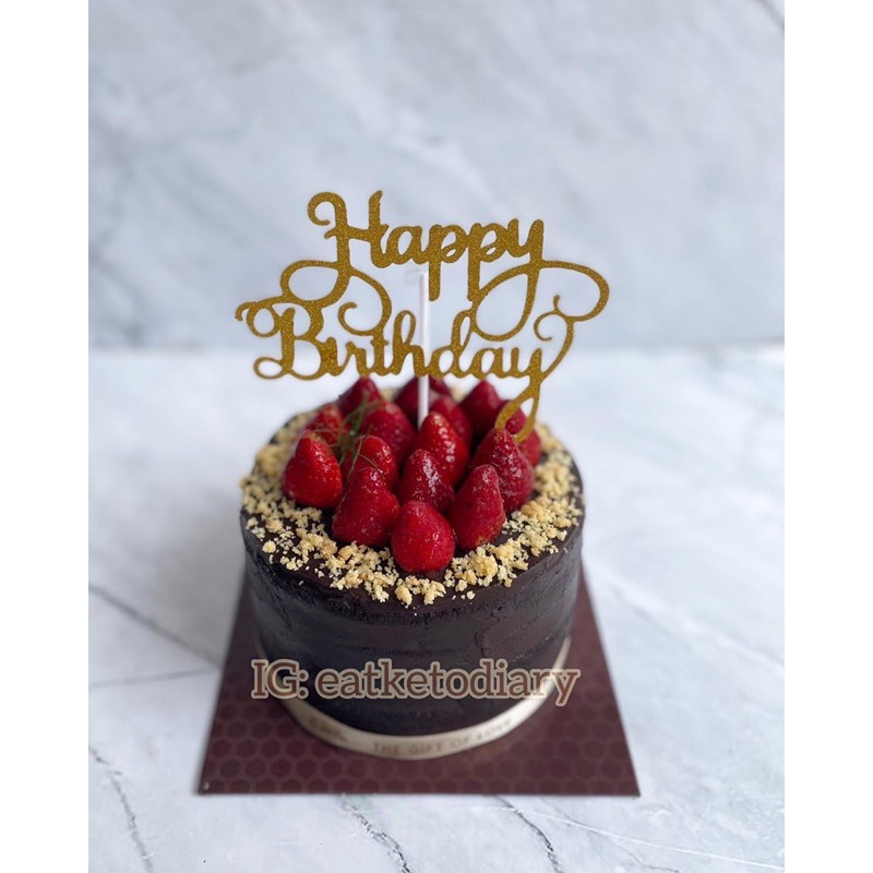 

Keto Triple Chocolate Cake Coklat Kue Ulang Tahun Birthday EatKetoDiary Halal Gluten Free