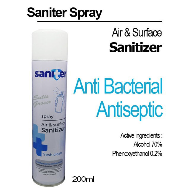 SANITIZER SANITER/SANITIZER SPRAY DESINFEKTAN ANTI VIRUS AEROSOL 200ML