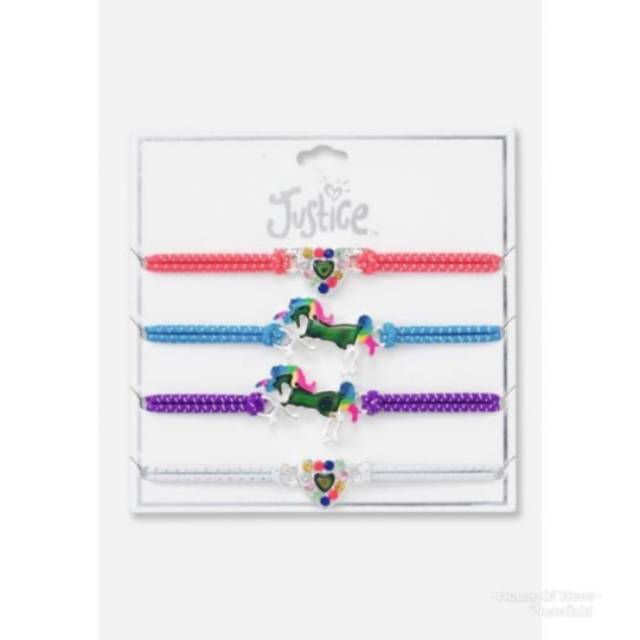 JUSTICE UNICORN BFF STRETCH BRACELET 4 PACK - GELANG ANAK JUSTICE