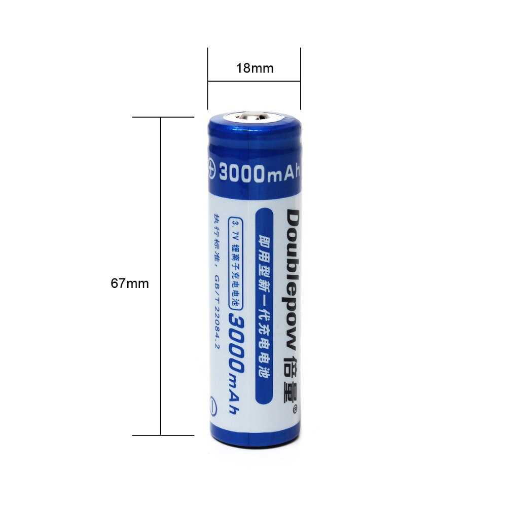 DOUBLEPOW Baterai Cas AA Rechargeable NiMH 1.2V 3000mAh 1 PCS-Putih