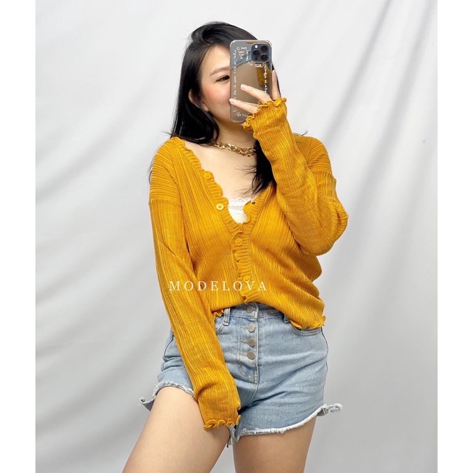 MDLV ~ BAJU RAJUT CARDI ZENGO // VARDIGAN LENGAN PANJANG CEWEK / ATASAN RAJUT CEWEK / FASHION WANITA