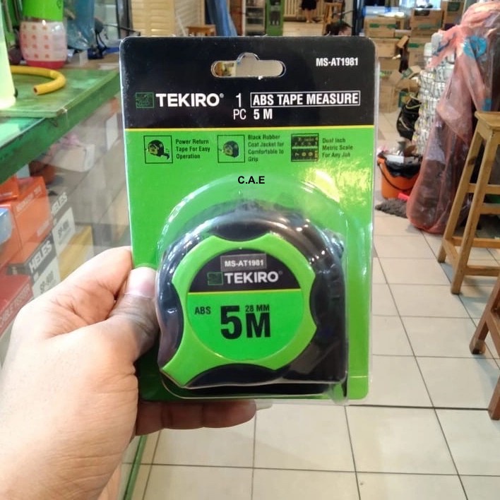 Jual Tekiro Abs Tape Measure M Karet Hitam Tekiro Meteran Abs Meter