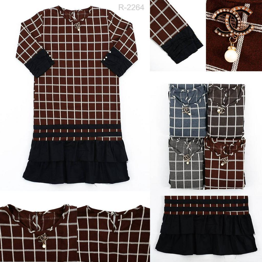 [018002264] Dress Cewek Lengan 3/4 Nathaniah