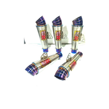 silinser tabung knalpot racing half blue 175cc sampai 250cc knalpot balap type jigsaw #herex #yerex 