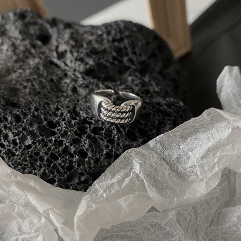 Cincin Model Kepang Gaya Korea Harajuku