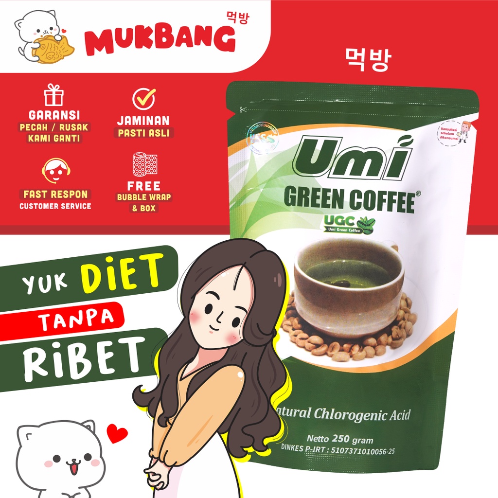 Umi Green Coffee Kopi Hijau Pelangsing Green Cofee Kopi Diet Herbal Biji Kopi Hijau Diet Organik Green Bean Coffee Peluntur Lemak Penurun Berat Badan Minuman Diet Pelangsing Alami Organic Raw Green Coffee Greencoffee GreenCoffe Diet Tea