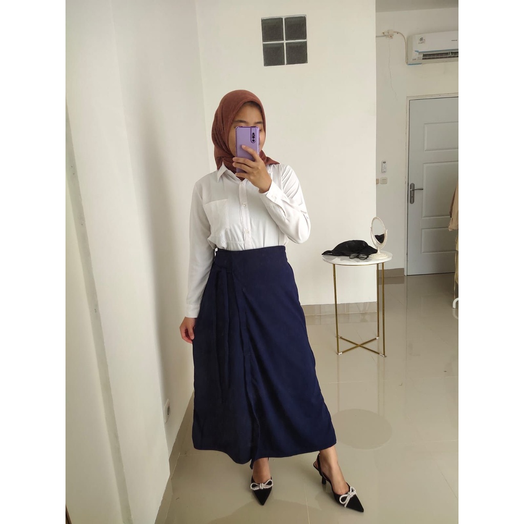 ROK HANNA / HANNA SKIRT BASIC / BUKAN ROK LILIT / KOREAN SKIRT / ROK PANJANG CASUAL / ROK WANITA TERMURAH