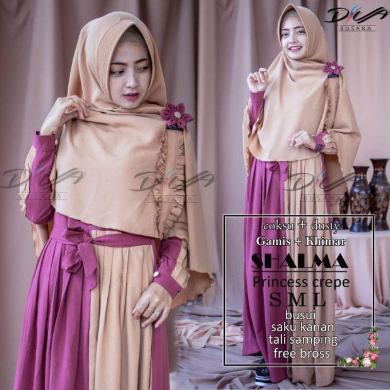 po gamis syar i salma uk m l xl