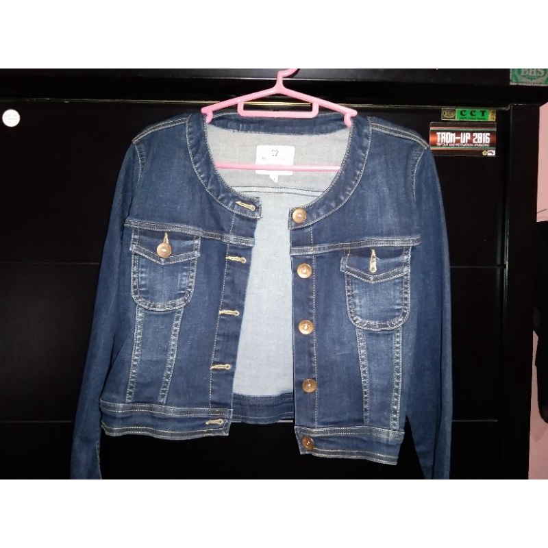 Preloved Crop Jacket Denim C2