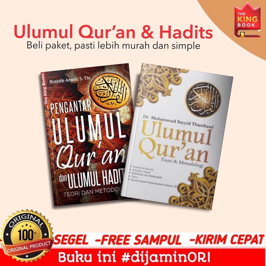 Paket 2 buku pengantar ulumul quran dan ulumul hadis  buku ulumul qur'an buku ulumul qur an ORI & BA