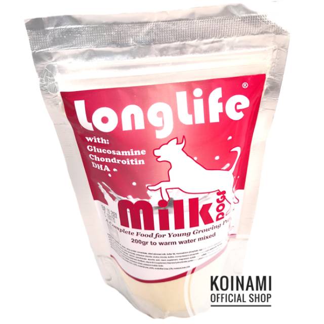 LONGLIFE MILK PUPPY @ 1 pcs 200gr pink / raid all / susu anank anjing / dog / hewan / pet