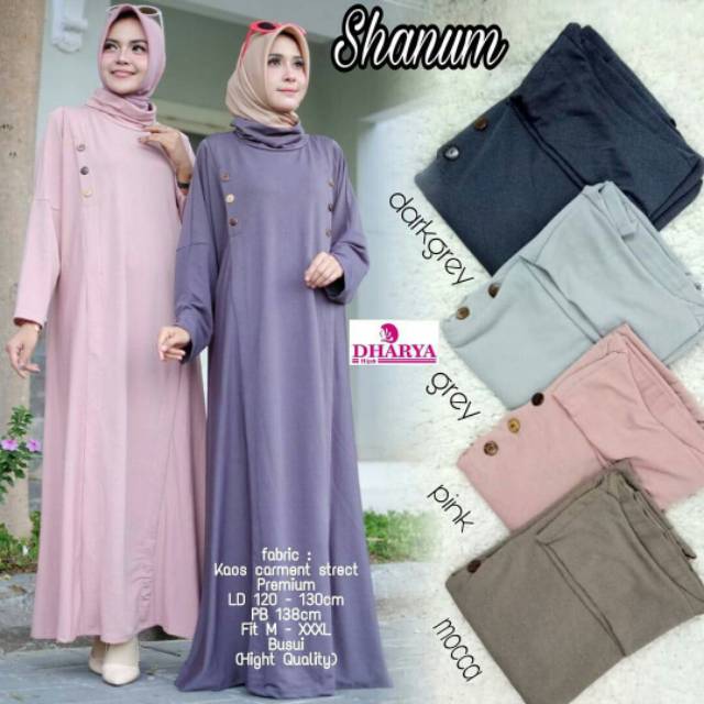 Shanum Maxy, maxi dress, gamis, baju Jumbo, big size, jumbo wanita, gamis Jumbo, dress muslim, kaos