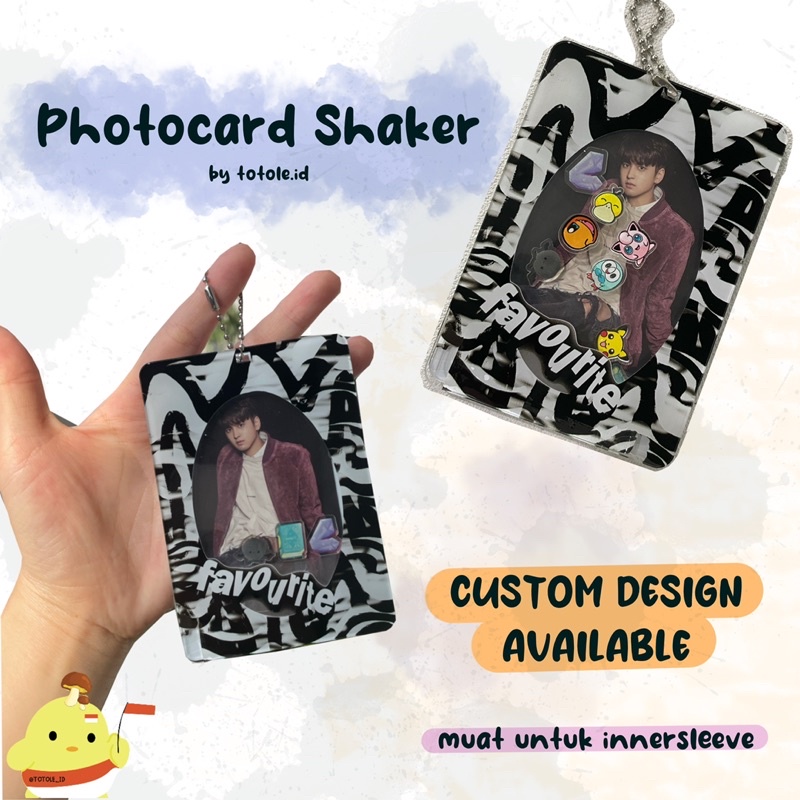 photocard shaker / photoframe shaker / shaker keychain / photocard frame