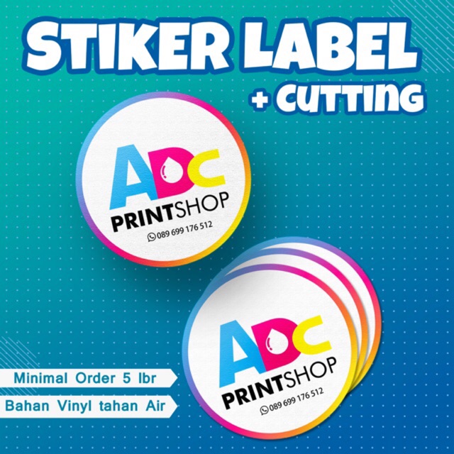

Stiker Label Custom bahan Vinyl cutting