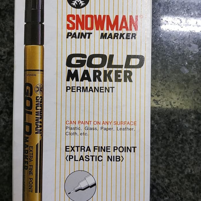 

Paint marker/spidol GOLD FINE ujung lancip Snowman