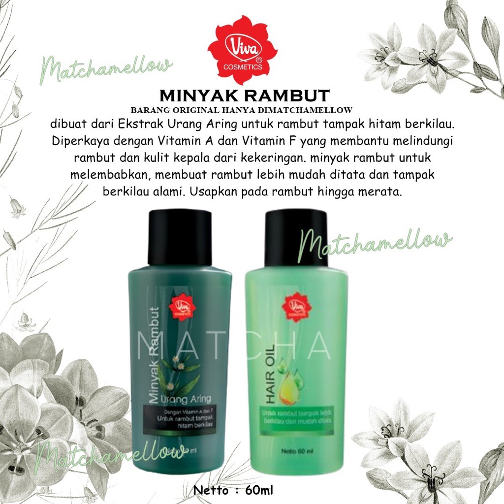 ❄️MATCHA❄️ VIVA MINYAK RAMBUT  HAIR OIL URANG ARING BPOM ORIGINAL BY VIVA