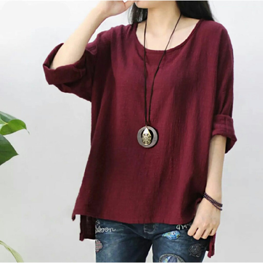 Baju Wanita/Blouse Wanita/Baju kaos atasan wanita Irene lengan Panjang MS