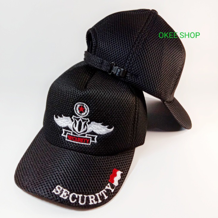 TOPI PRIA SECURITY WINGS PUTIH / TOPI JARING LOGO WINGS PUTIH / TOPI SECURITY