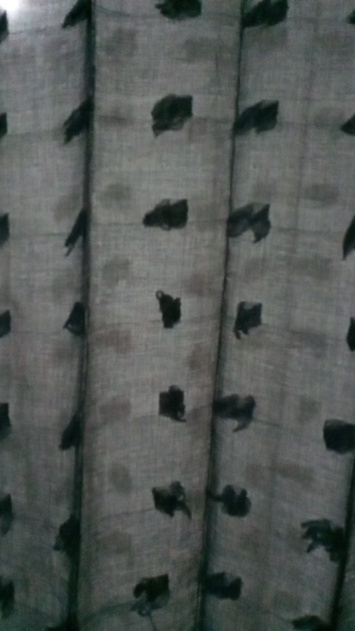 Gorden Vitrase Stok Jadi Rubby Ah Warna Hitam Size L 100 X T 200