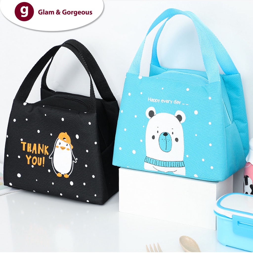 Tas Makan Lunch Box Kotak Makanan Anak Tahan Panas Praktis Motif TM020