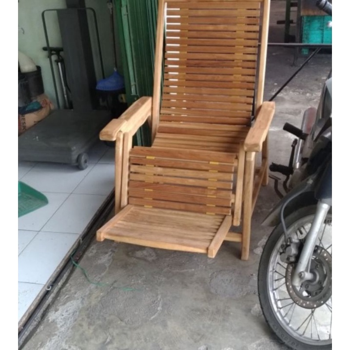 KURSI MALAS JATI KURSI SANTAI GOYANG REBAHAN SELONJORAN FURNITURE JEPARA-Mentah