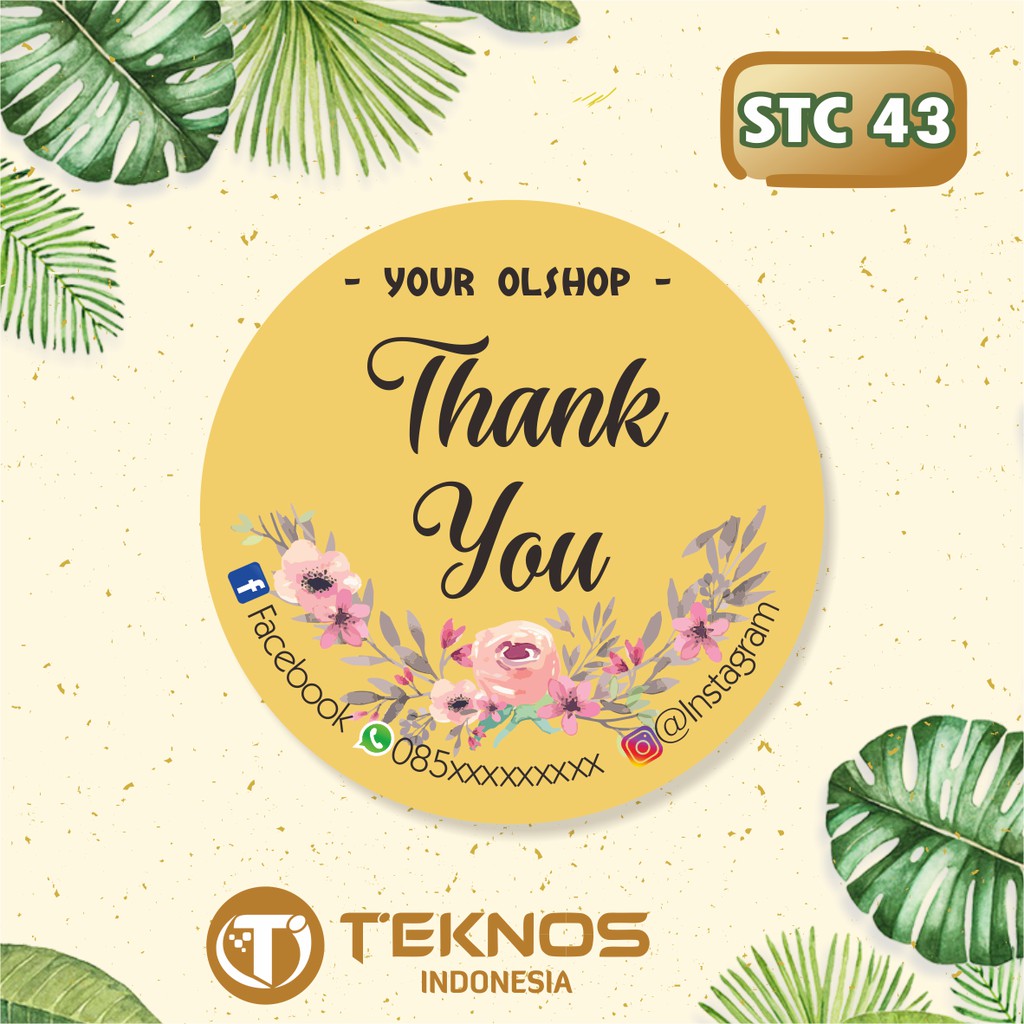 

STICKER THANK YOU OLSHOP CUSTOM