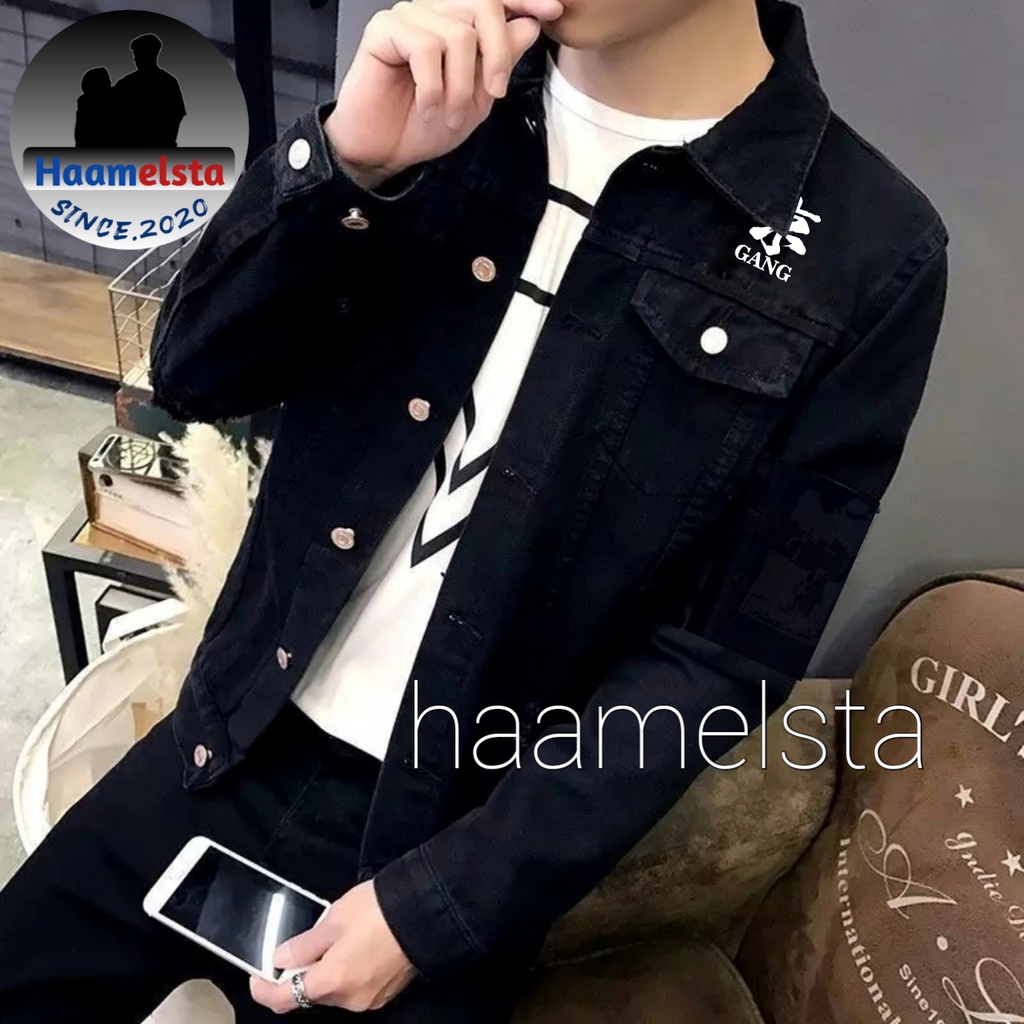 1Jaket Jeans Denim Black Zoman dengan Style Sablon Jepang|Jaket Denim Valhalla|Jaket Tokyo Ravengers-7