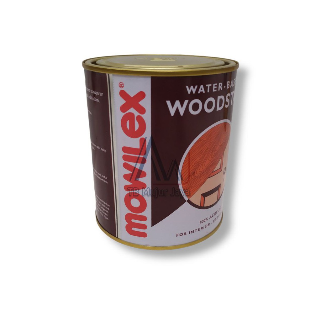 Mowilex Woodstain Politur Kayu Water Based / Politur Campuran Air 1 lt