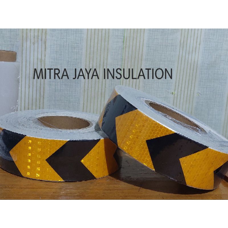 

Sticker-stiker-scothlite-scothligh- panah prismatik kuning hitam