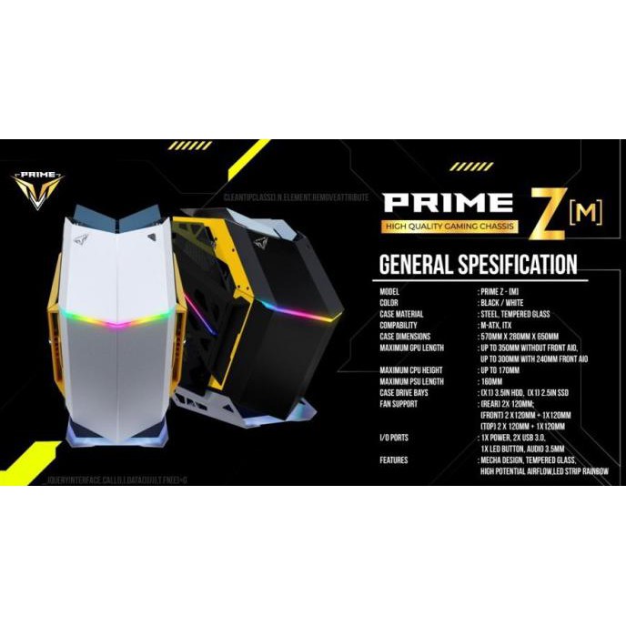 Casing Pc Prime Z-M White Kreamiggytoko