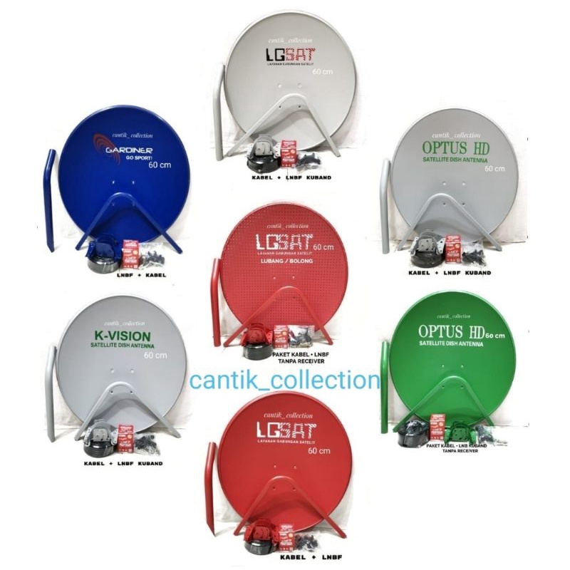 Parabola Mini 60 Cm Paket Kabel dan Lnb Kuband Tanpa Receiver - Paket Parabola Mini 60 Cm Kabel Lnb