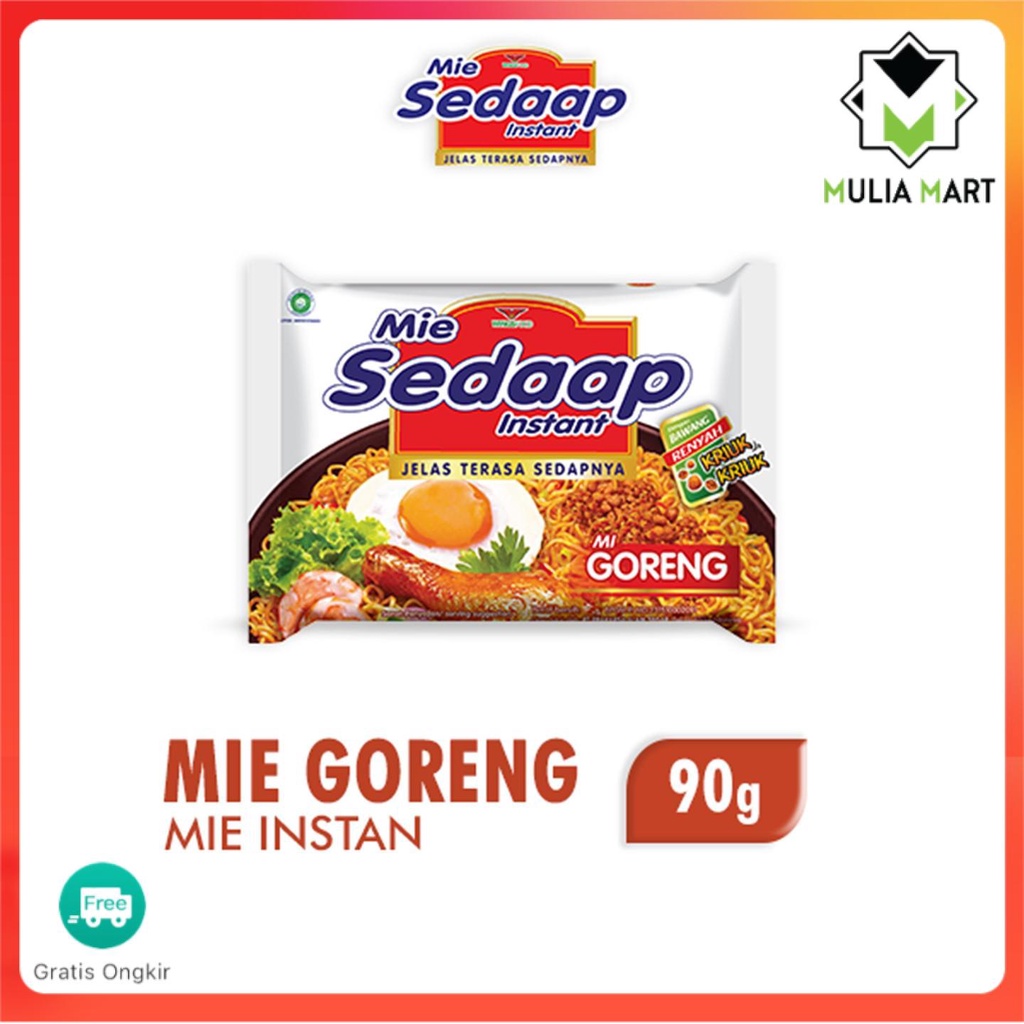 

SEDAAP Mie Instan Goreng Bag 90GR /mulia mart