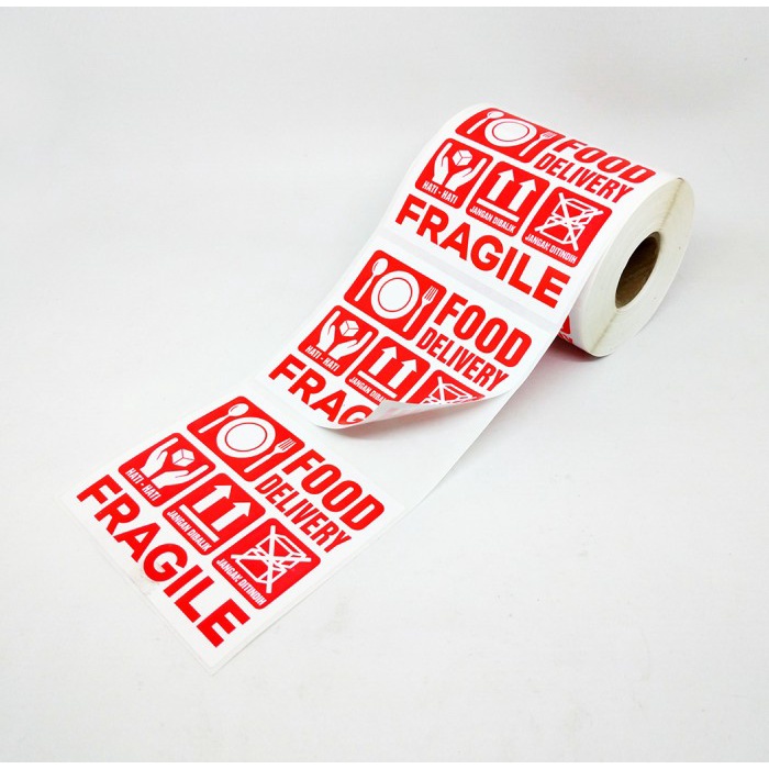 

HJK Sticker Fragile Food Delivery Stiker Label Pengiriman Makanan 8 x 7 cm (1 roll/ 300 pcs)
