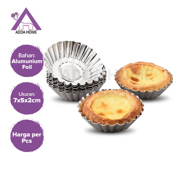 Adda Home - Cetakan Muffin Kue Pie Anti Lengket Egg Tart Cup Aluminium Foil Alat Panggang