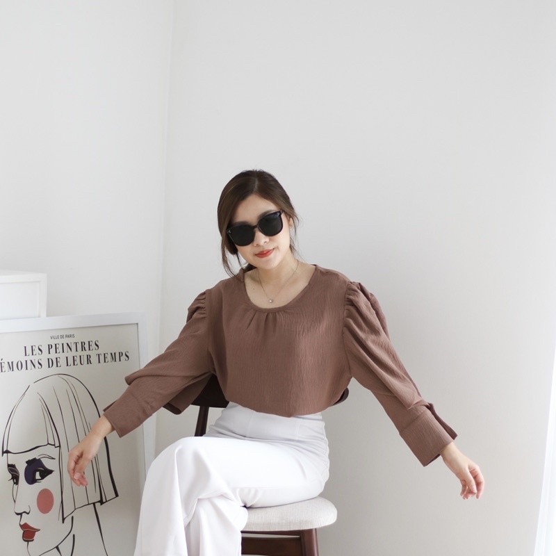 MSMO Denise Blouse Puffy Sleeve / Atasan Wanita / Blouse Wanita / Kaos Wanita / Top Wanita / Blouse Wanita-1