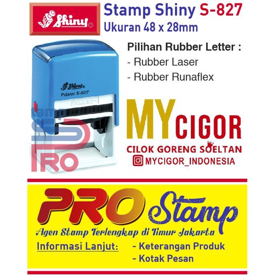 

Stempel Shiny S827 / S-827 Otomatis Self Ink Custom Text (48 x 28 mm)