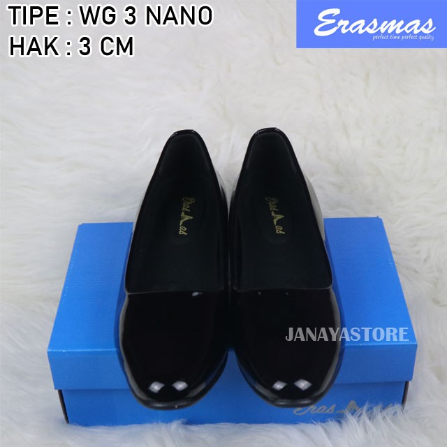 Sepatu Wedges Formal 3cm erasmas Wedges Persit Wedges Bhayangkari SATPOL PP Sepatu Wedges Erasmas