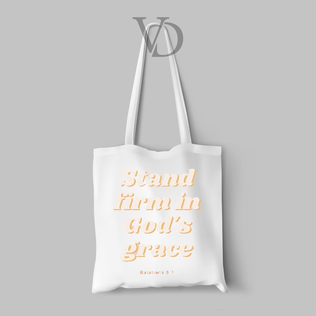 TOTE BAG BAHAN KANVAS QUOTES BIBLE / CHRISTIANS QUOTES/ AESTHETIC TOTEBAG / TAS BELANJA KEKINIAN