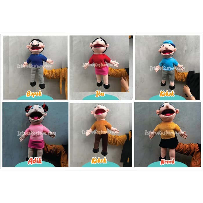 Muppet 50cm Karakter Bapak|Peraga Dongeng|Hand Puppet Boneka Tangan