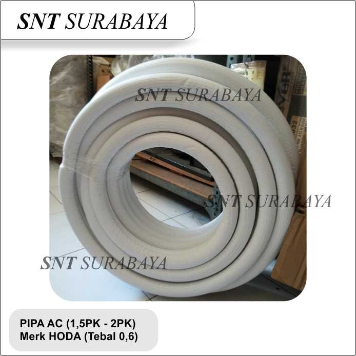 PIPA AC HODA 1,5 PK - 2PK ( 1/4" X 1/2") Tebal 0.6 - Pipa AC 30Mtr