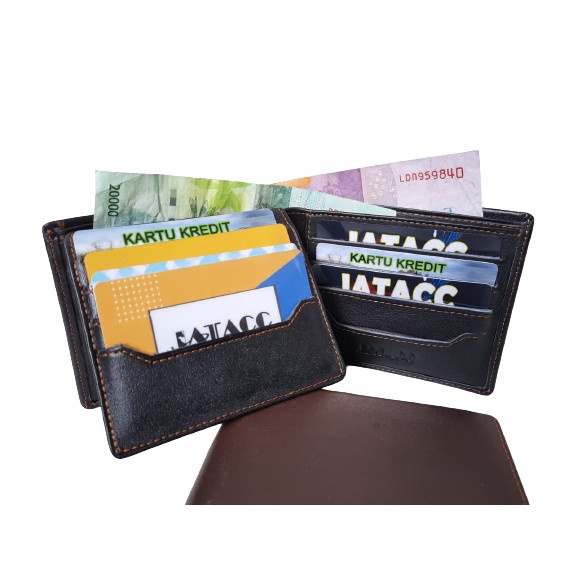 Dompet Pria Kulit Asli /Dompet kartu Kulit Fashion Pria 15 slot kartu JATACC