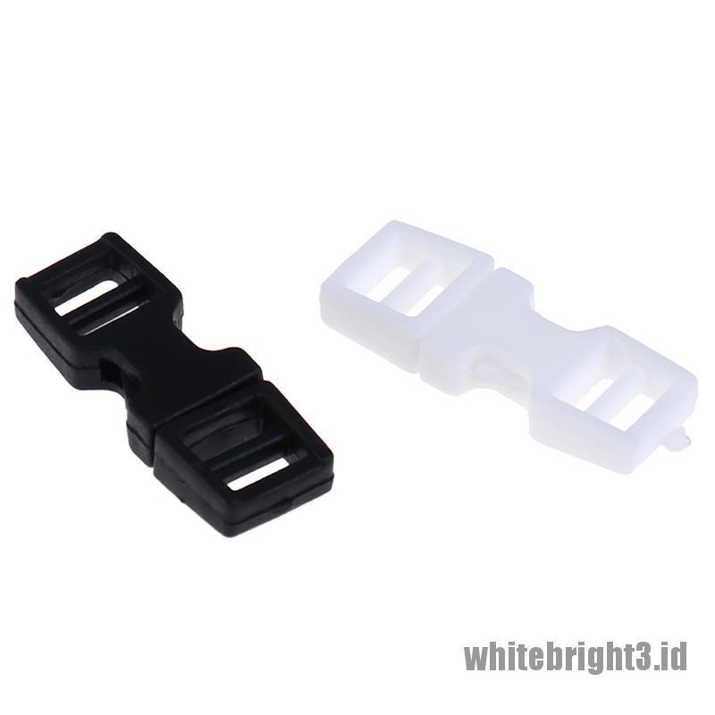 (white3) 10pcs Gesper Mini Ukuran 4mm Untuk Tas Ransel / Gelang DIY