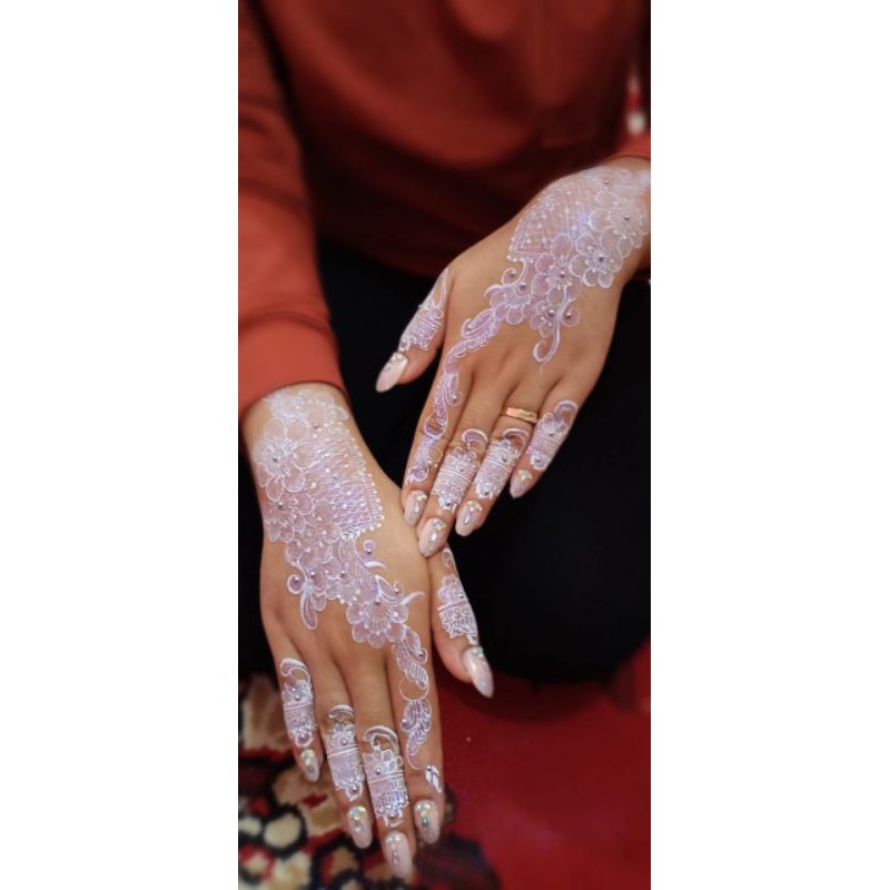 SERBUK GLITTER PUTIH VIOLET isi 50 GR | HENNA ART / NAIL ART